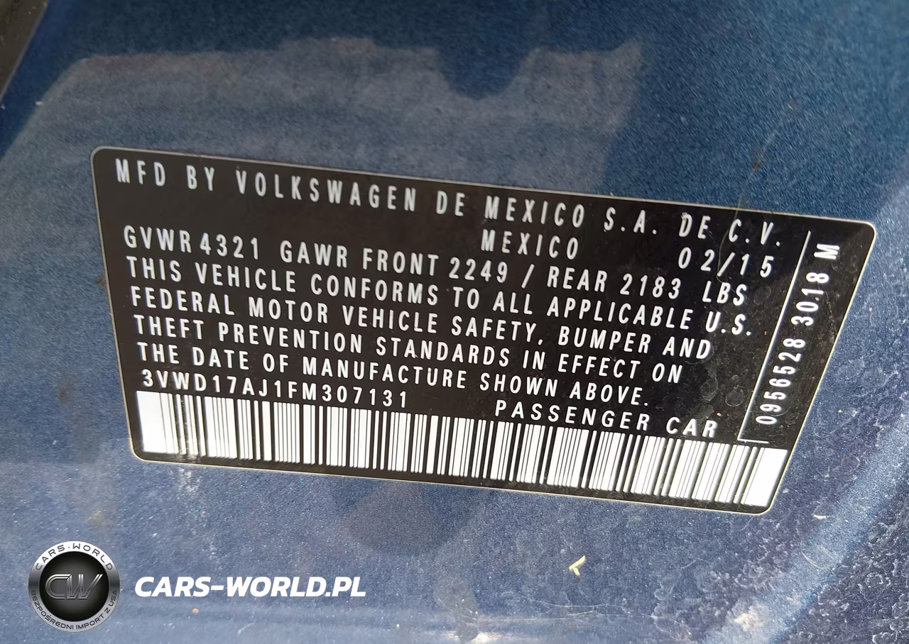 2015 Volkswagen Jetta 1.8T Se VIN:3VWD17AJ1FM307131 - 9