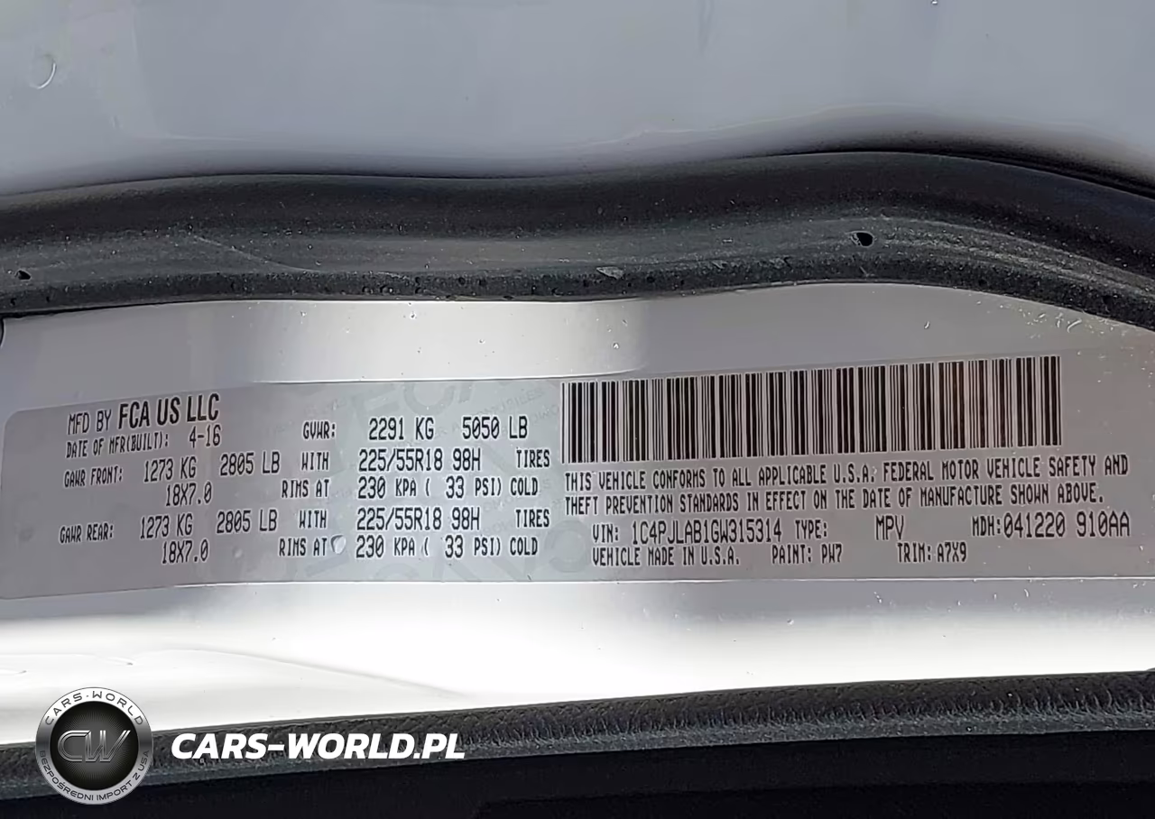 2016 Jeep Cherokee Altitude VIN:1C4PJLAB1GW315314 - 9