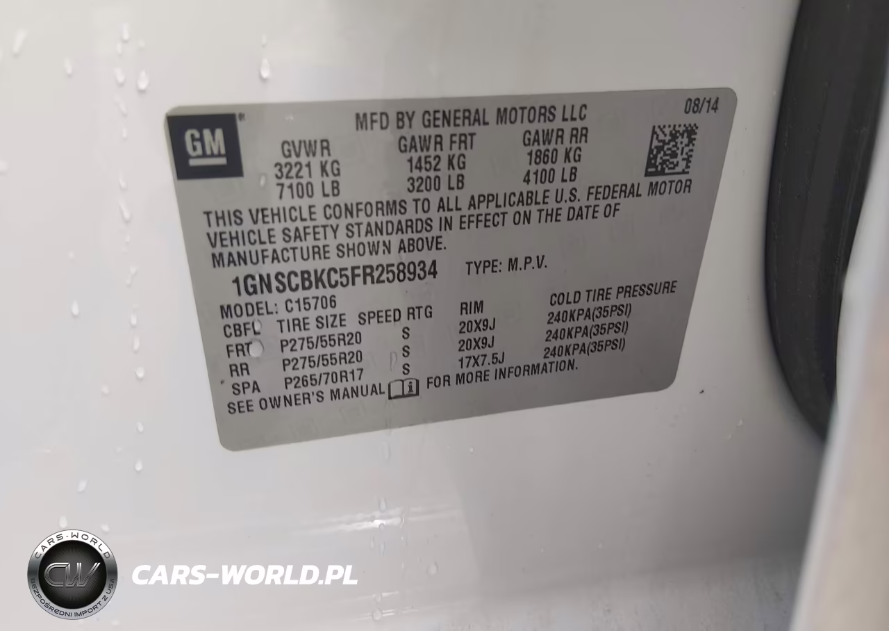 2015 Chevrolet Tahoe Lt VIN:1GNSCBKC5FR258934 - 9