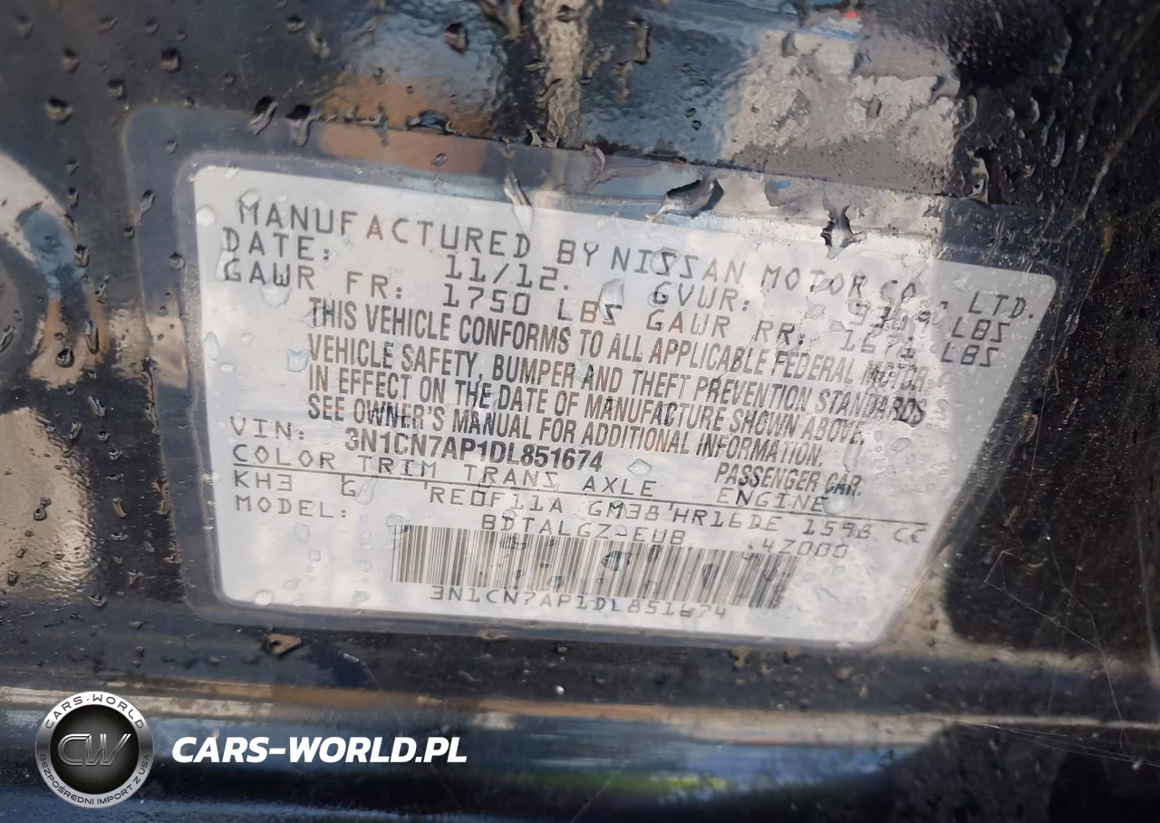 2013 Nissan Versa 1.6 Sl VIN:3N1CN7AP1DL851674 - 9