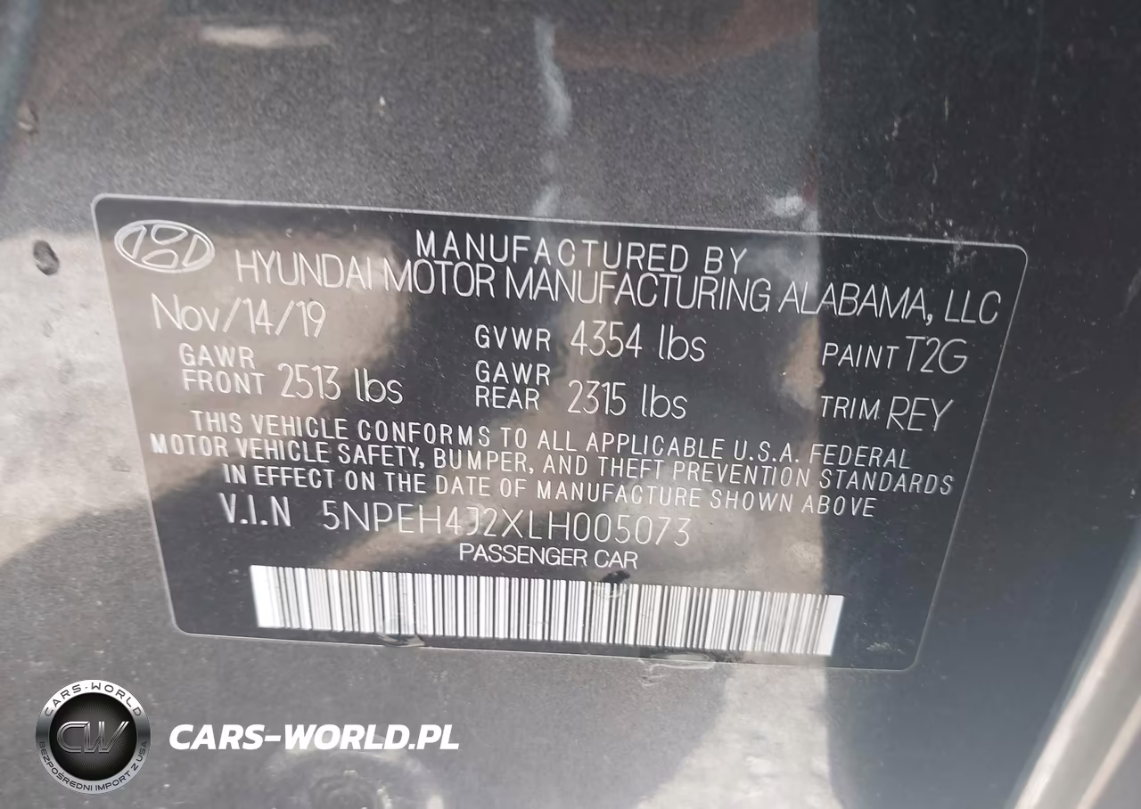 2020 Hyundai Sonata Limited VIN:5NPEH4J2XLH005073 - 9
