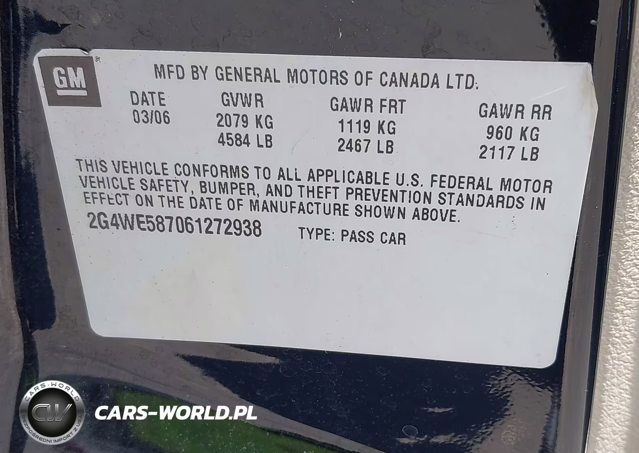 2006 Buick Lacrosse Cxs VIN:2G4WE587061272938 - 9