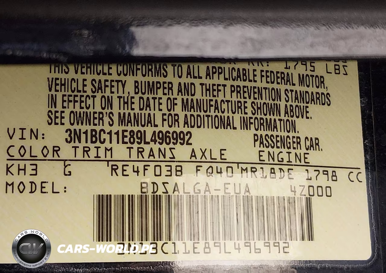 2009 Nissan Versa 1.8Sl VIN:3N1BC11E89L496992 - 9