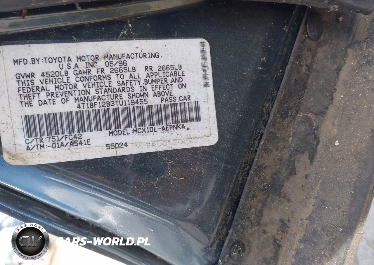1996 Toyota Avalon Xl-Xls VIN:4T1BF12B3TU119455 - 9
