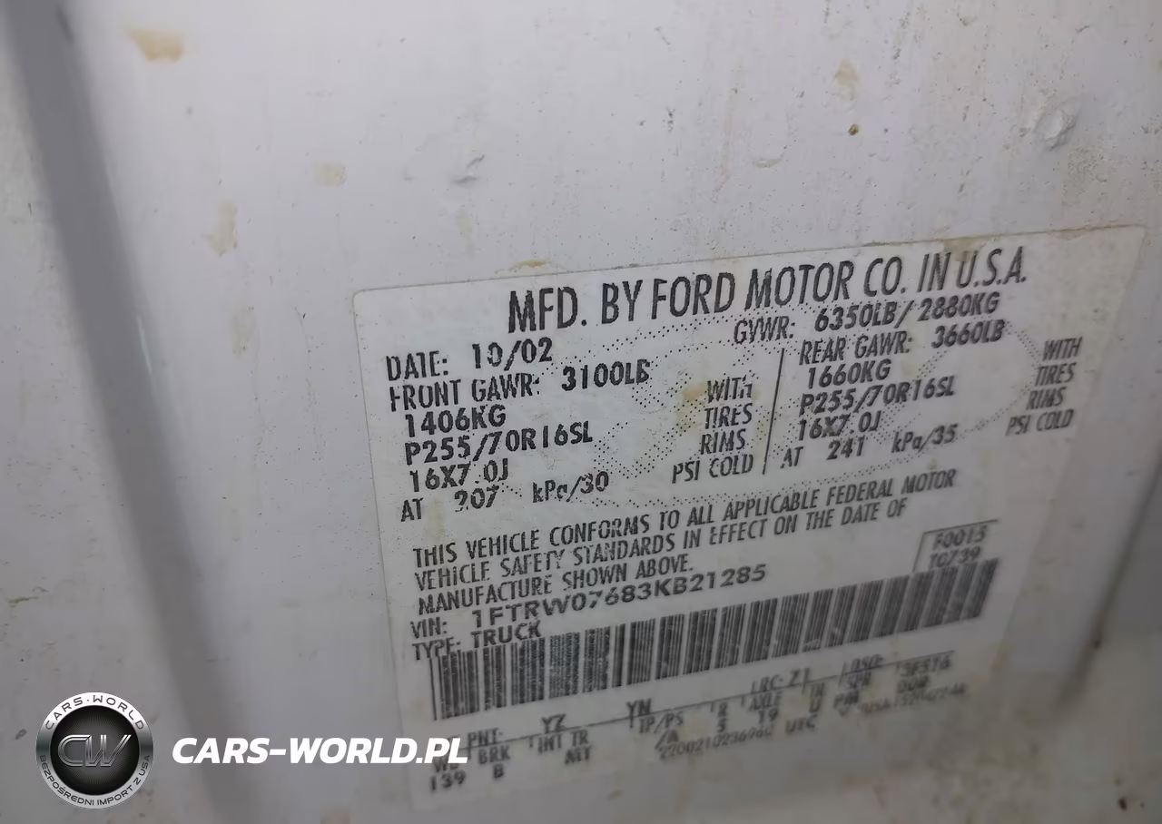 2003 Ford F-150 Lariat-Xlt VIN:1FTRW07683KB21285 - 9