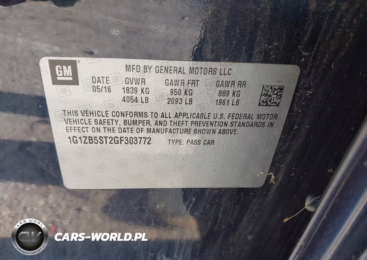2016 Chevrolet Malibu Ls VIN:1G1ZB5ST2GF303772 - 9