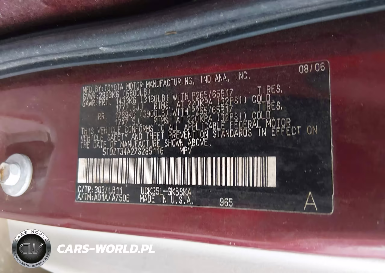 2007 Toyota Sequoia Sr5 VIN:5TDZT34A27S285116 - 9