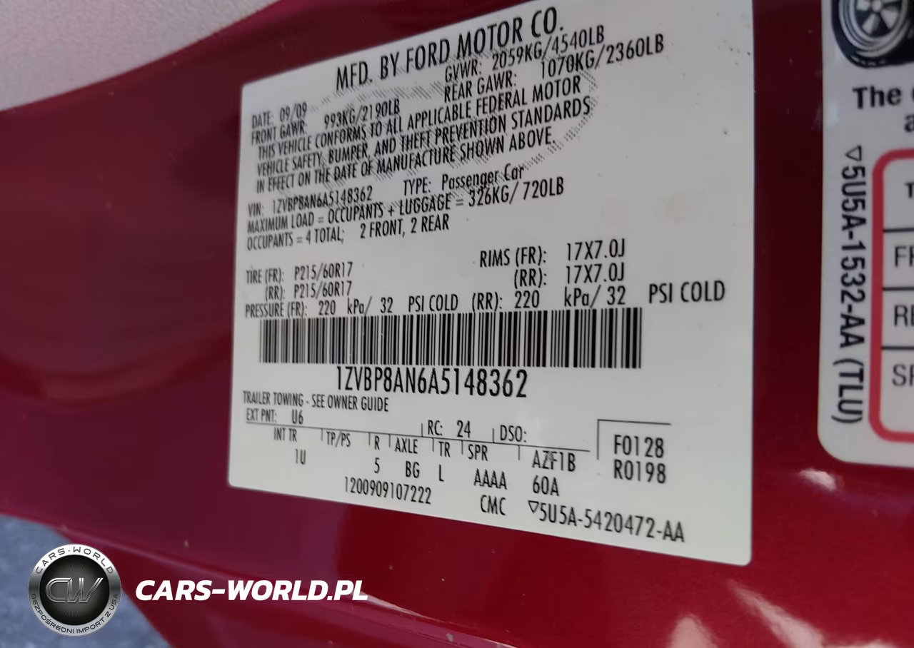 2010 Ford Mustang V6-V6 Premium VIN:1ZVBP8AN6A5148362 - 9