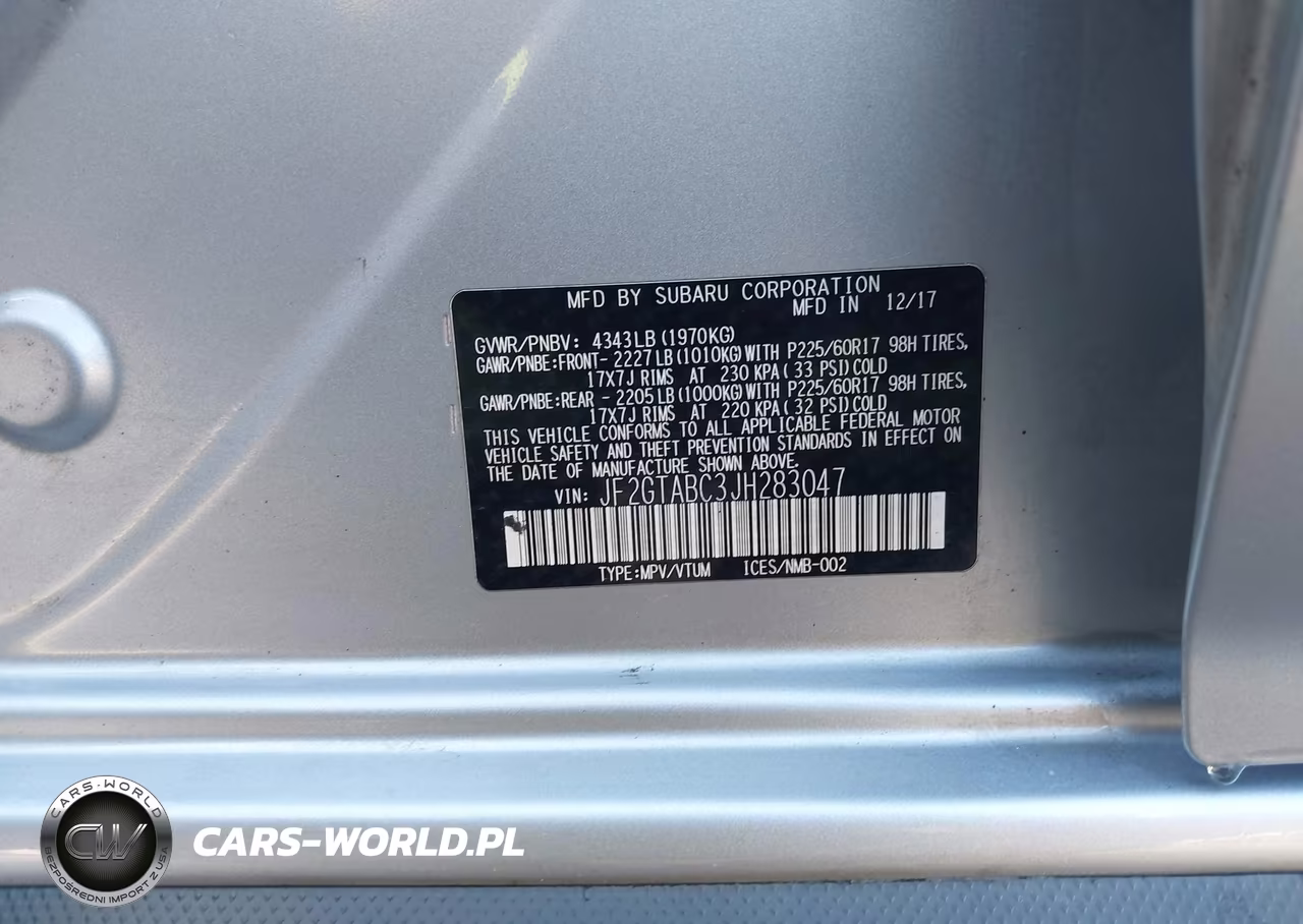 2018 Subaru Crosstrek 2.0I Premium VIN:JF2GTABC3JH283047 - 9