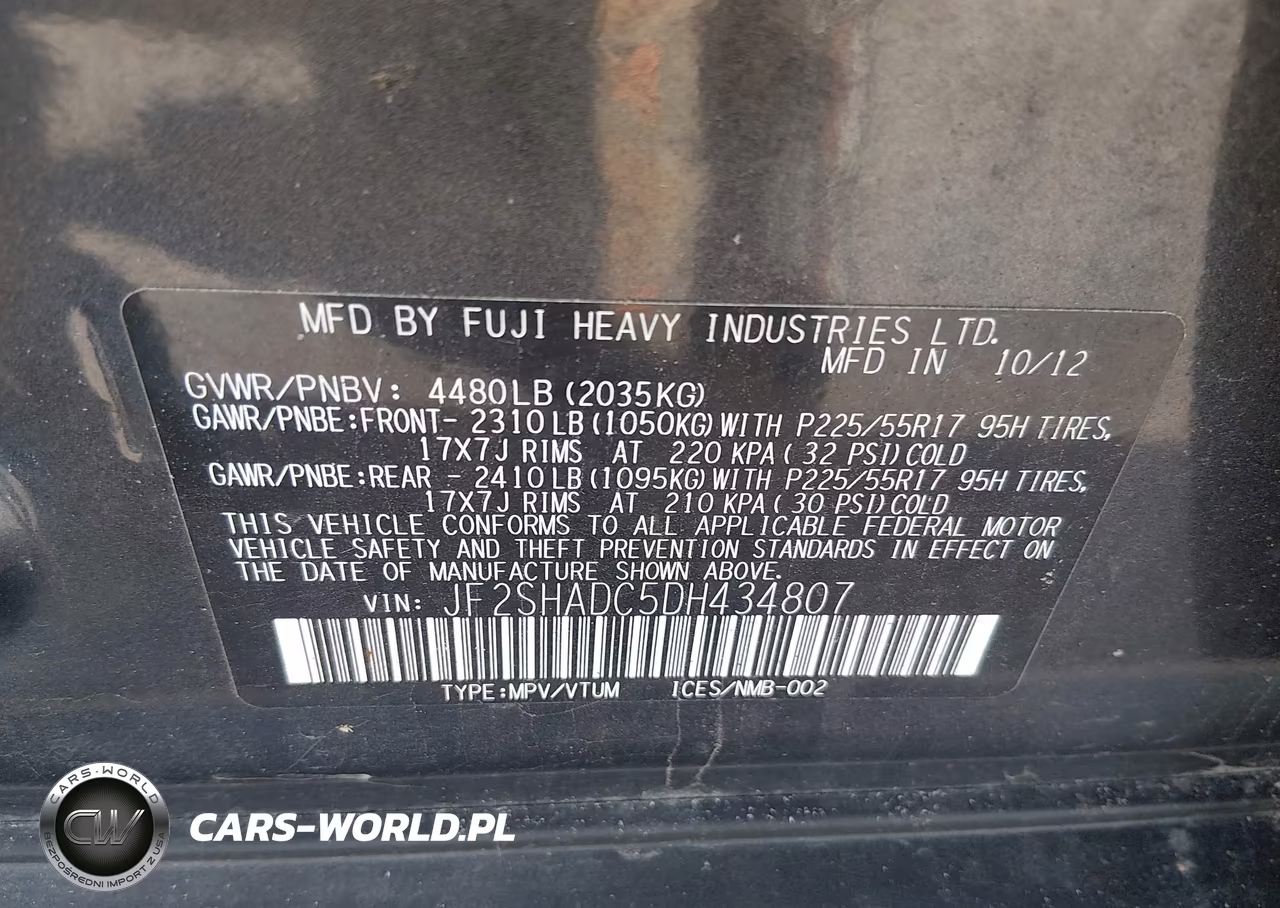 2013 Subaru Forester 2.5X Premium VIN:JF2SHADC5DH434807 - 9