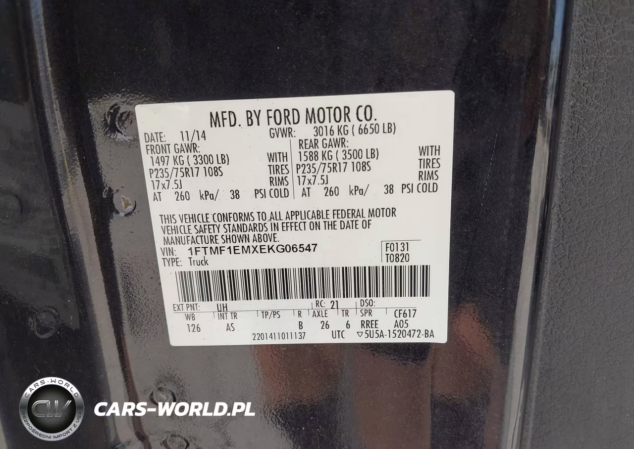 2014 Ford F-150 Xl VIN:1FTMF1EMXEKG06547 - 9
