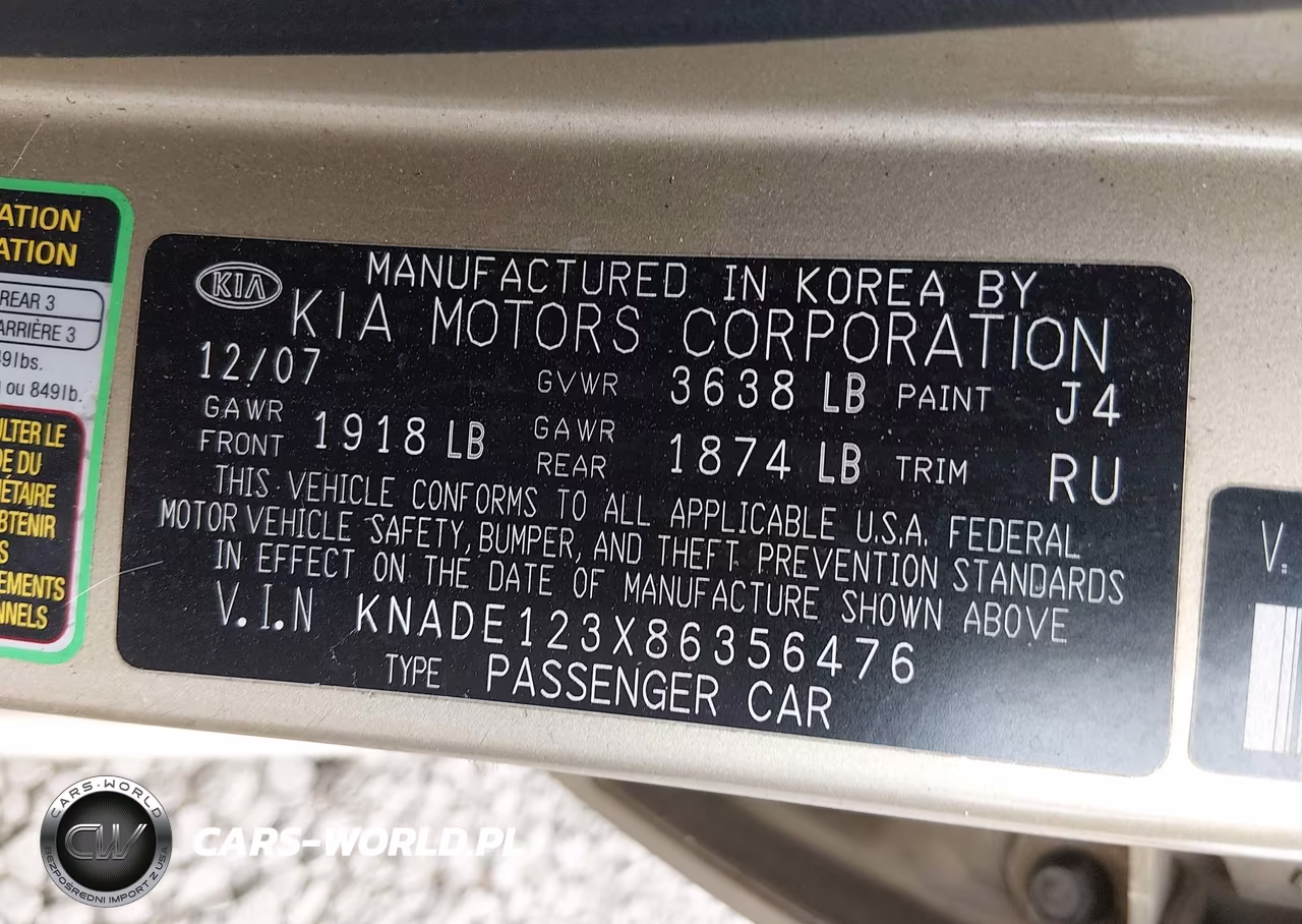 2008 Kia Rio Lx VIN:KNADE123X86356476 - 9