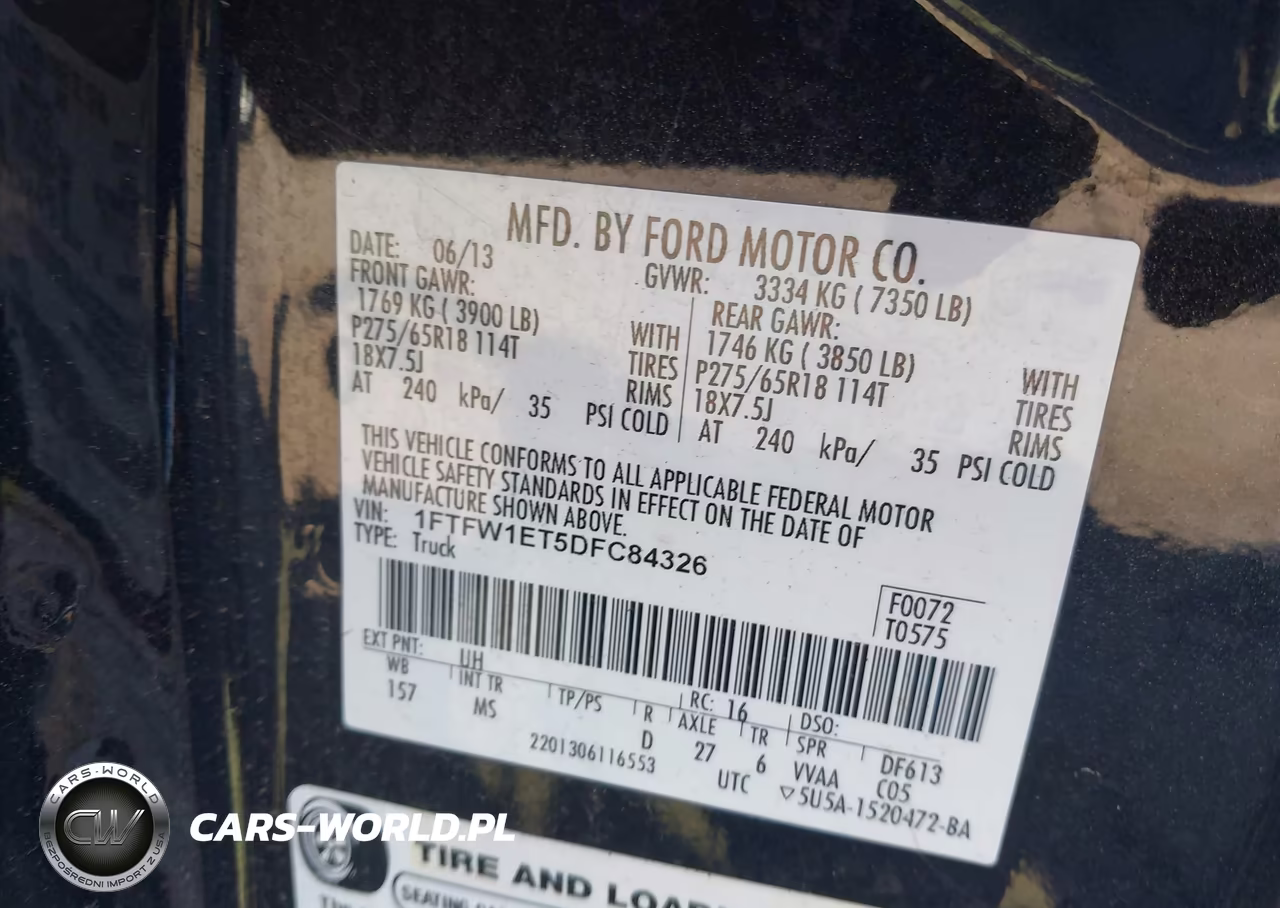 2013 Ford F-150 Xlt VIN:1FTFW1ET5DFC84326 - 9