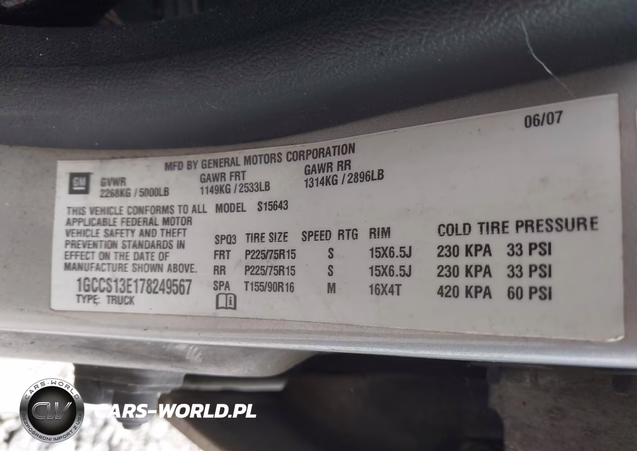 2007 Chevrolet Colorado Lt VIN:1GCCS13E178249567 - 9