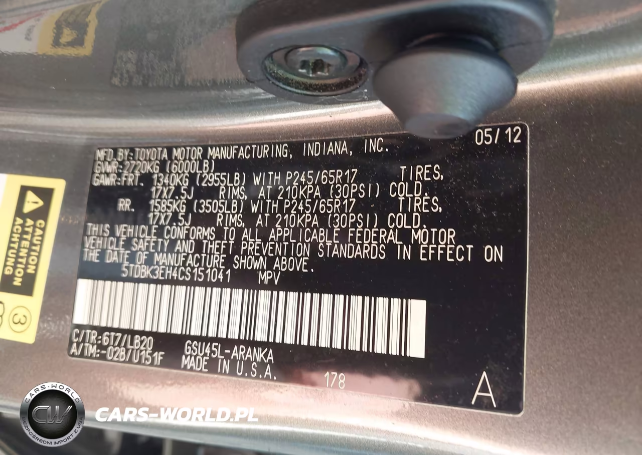 2012 Toyota Highlander Se V6 VIN:5TDBK3EH4CS151041 - 9