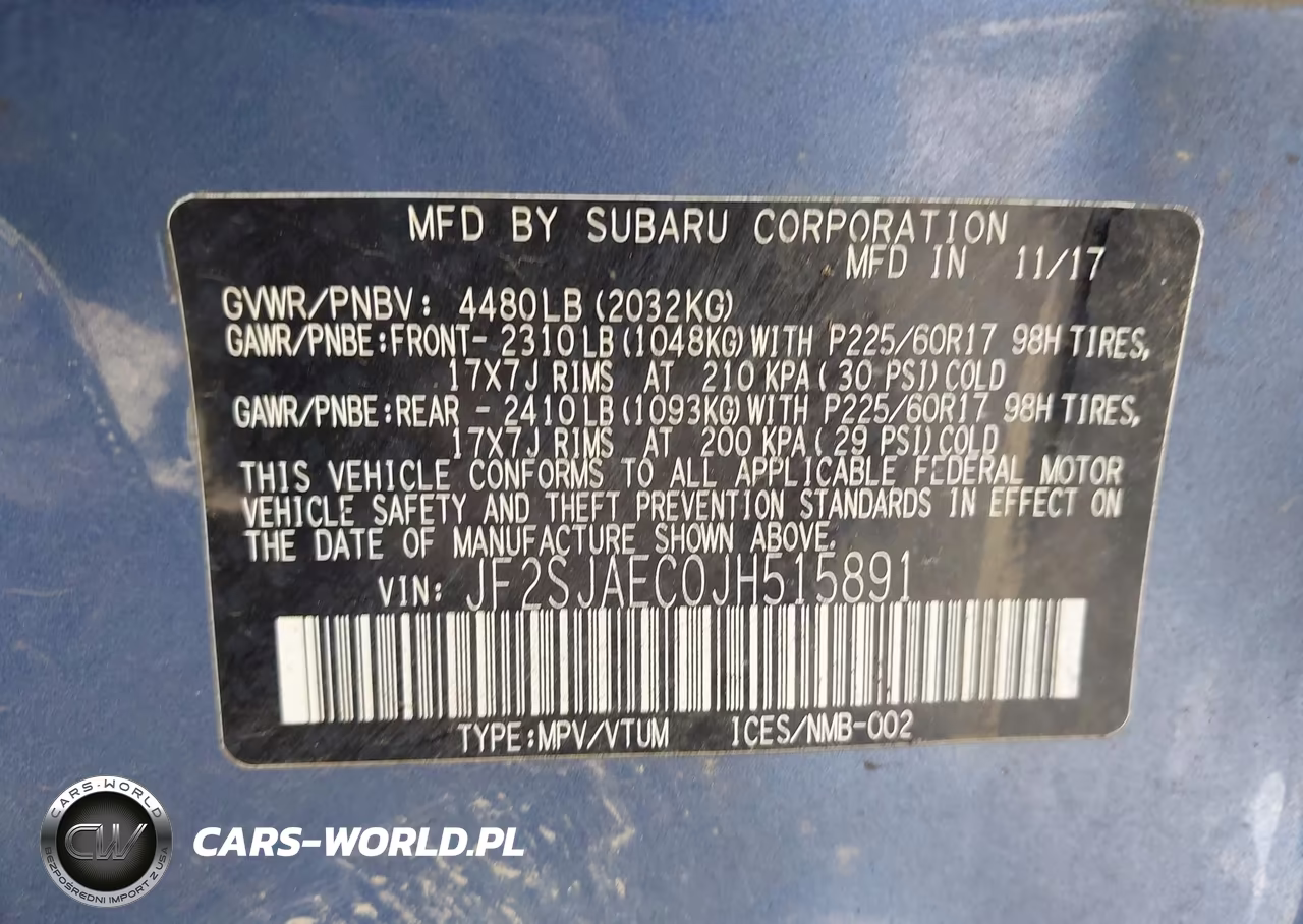 2018 Subaru Forester 2.5I Premium VIN:JF2SJAEC0JH515891 - 9