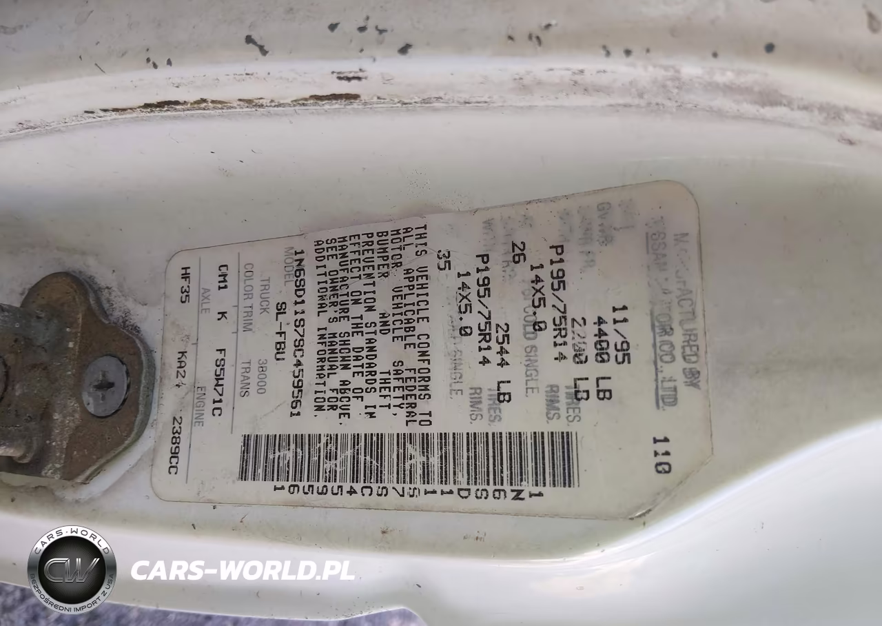 1995 Nissan Truck E-Xe VIN:1N6SD11S7SC459561 - 9