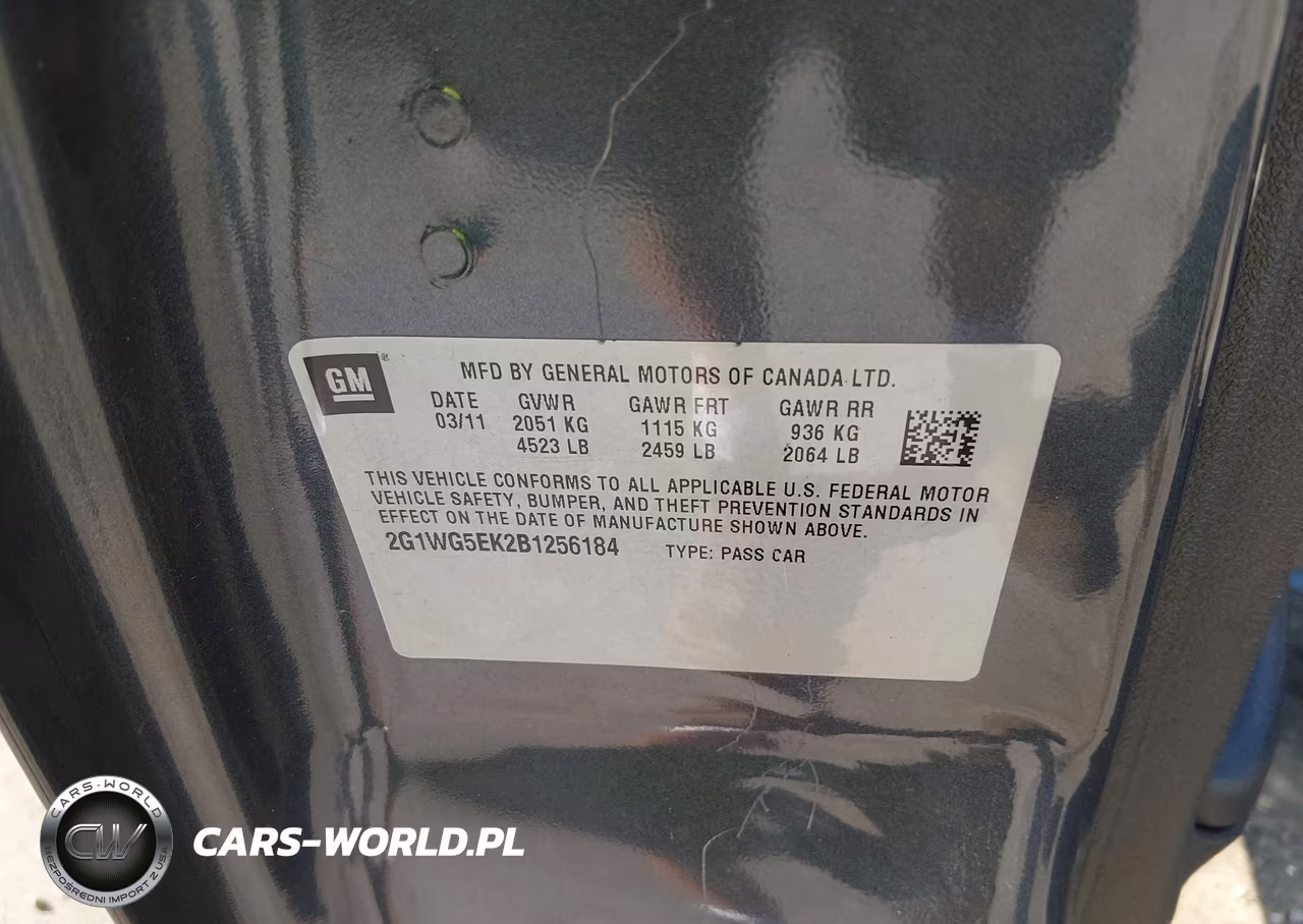 2011 Chevrolet Impala Lt VIN:2G1WG5EK2B1256184 - 9