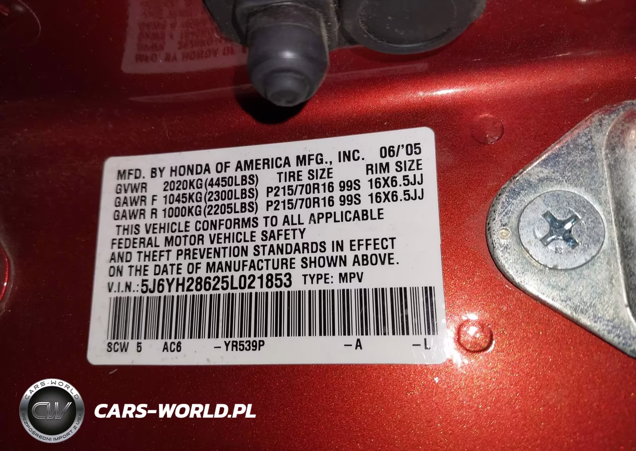 2005 Honda Element Ex VIN:5J6YH28625L021853 - 9