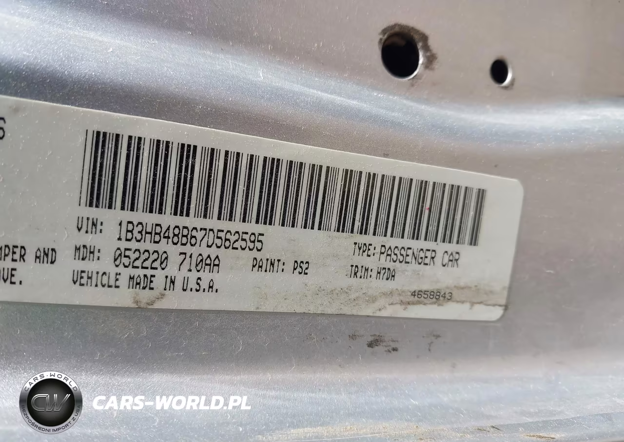 2007 Dodge Caliber Sxt VIN:1B3HB48B67D562595 - 9