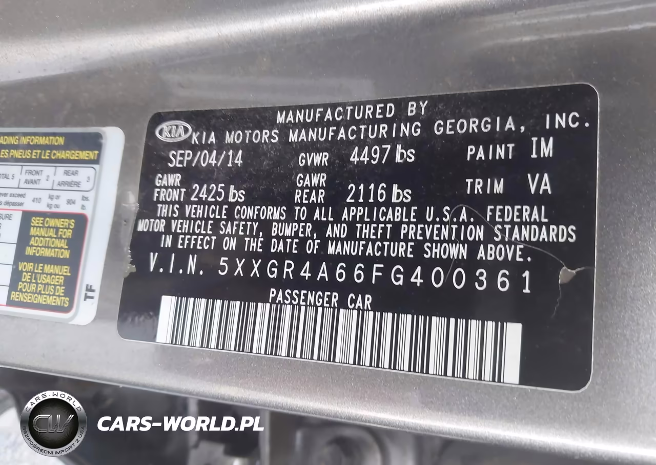 2015 Kia Optima Sxl Turbo VIN:5XXGR4A66FG400361 - 9