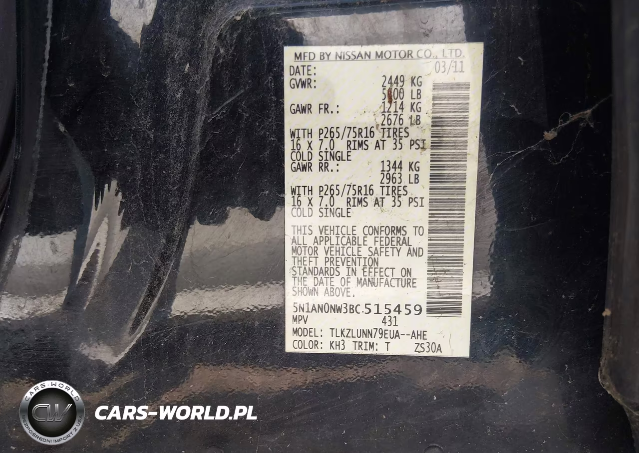 2011 Nissan Xterra Pro-4X VIN:5N1AN0NW3BC515459 - 9