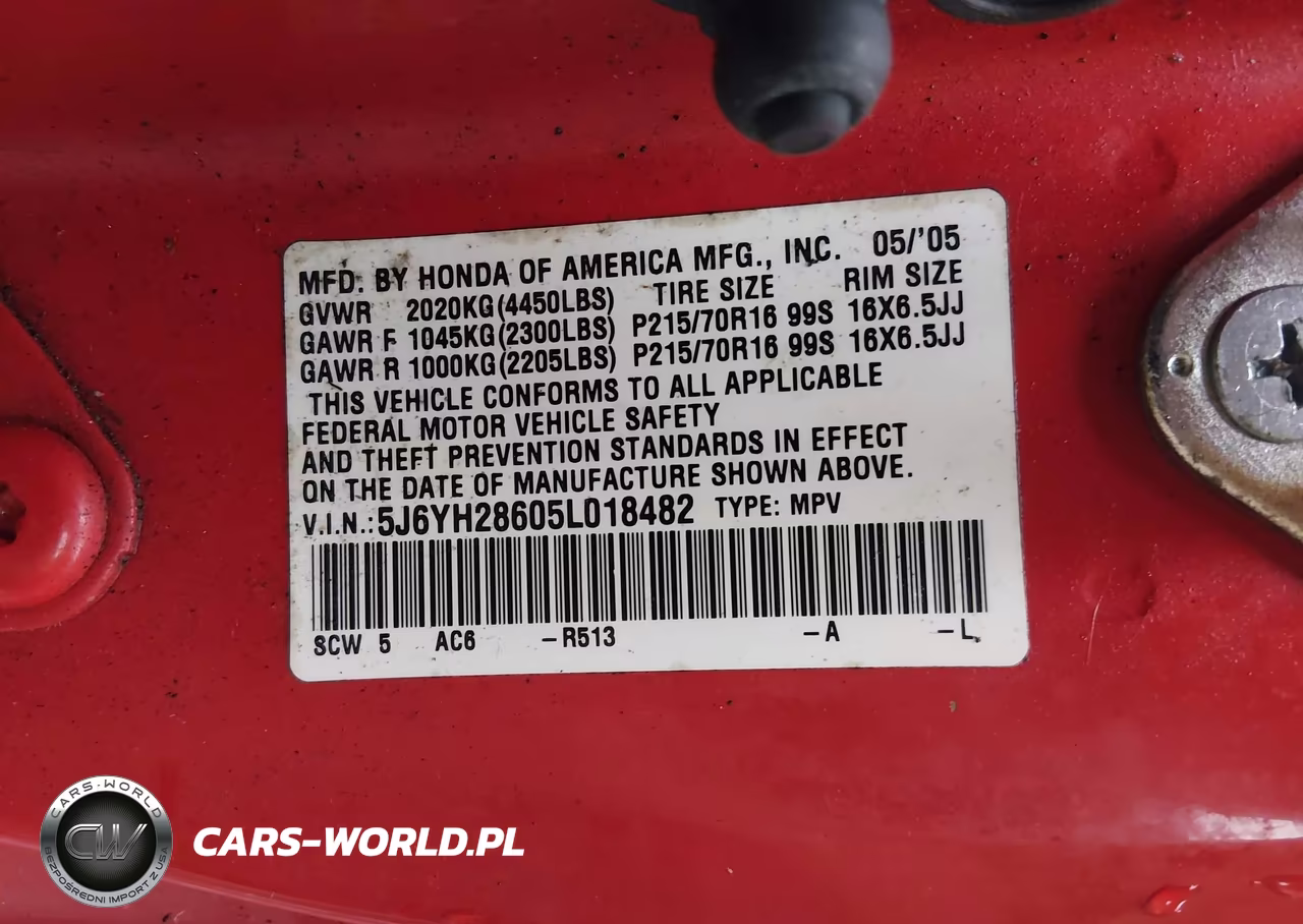 2005 Honda Element Ex VIN:5J6YH28605L018482 - 9