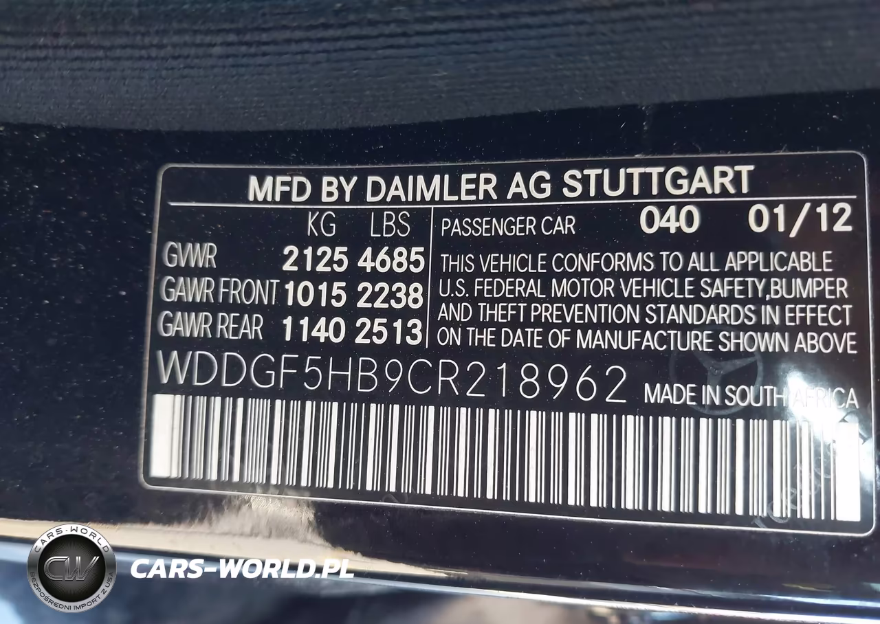 2012 Mercedes-Benz C 350 Sport VIN:WDDGF5HB9CR218962 - 9