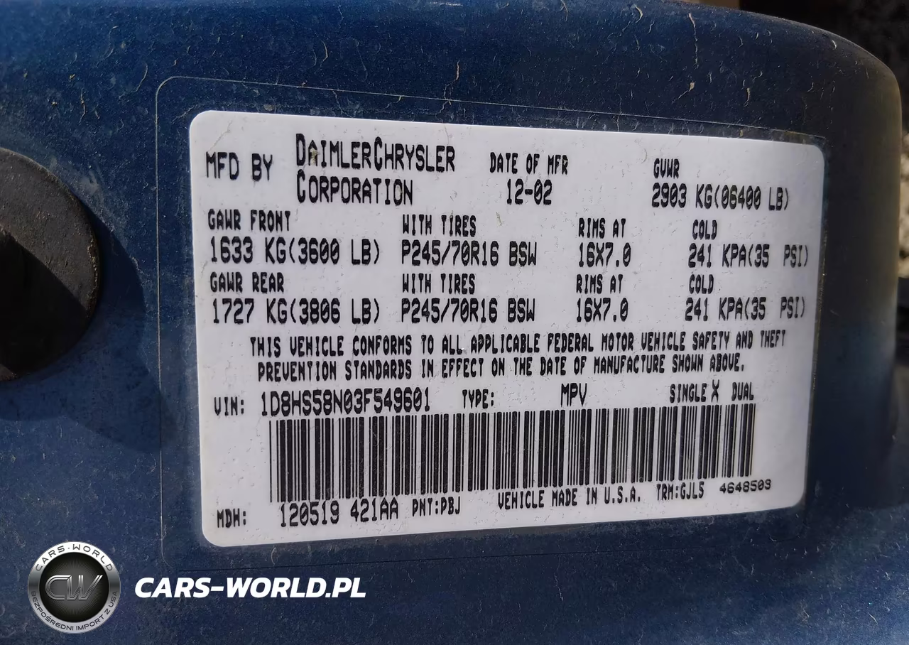 2003 Dodge Durango Slt Plus VIN:1D8HS58N03F549601 - 9