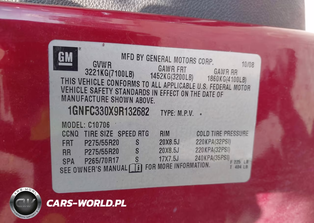 2009 Chevrolet Tahoe Ltz VIN:1GNFC330X9R132682 - 9