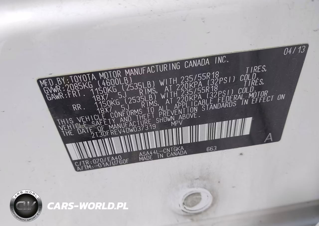 2013 Toyota Rav4 Limited VIN:2T3DFREV4DW037319 - 9