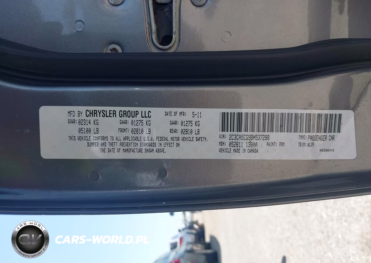2011 Chrysler 300 Limited VIN:2C3CA5CG9BH537288 - 9