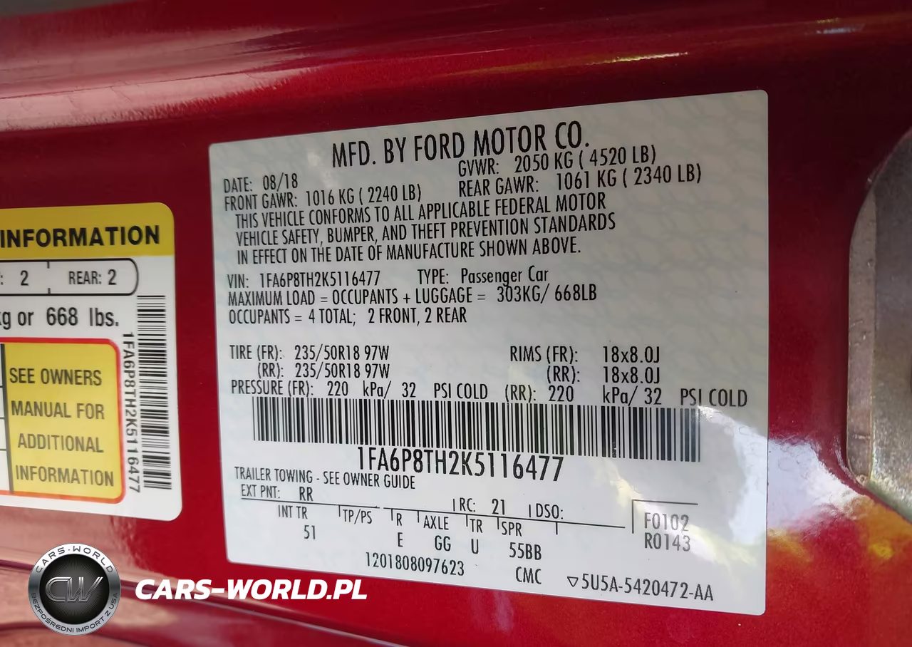2019 Ford Mustang Ecoboost Premium VIN:1FA6P8TH2K5116477 - 9