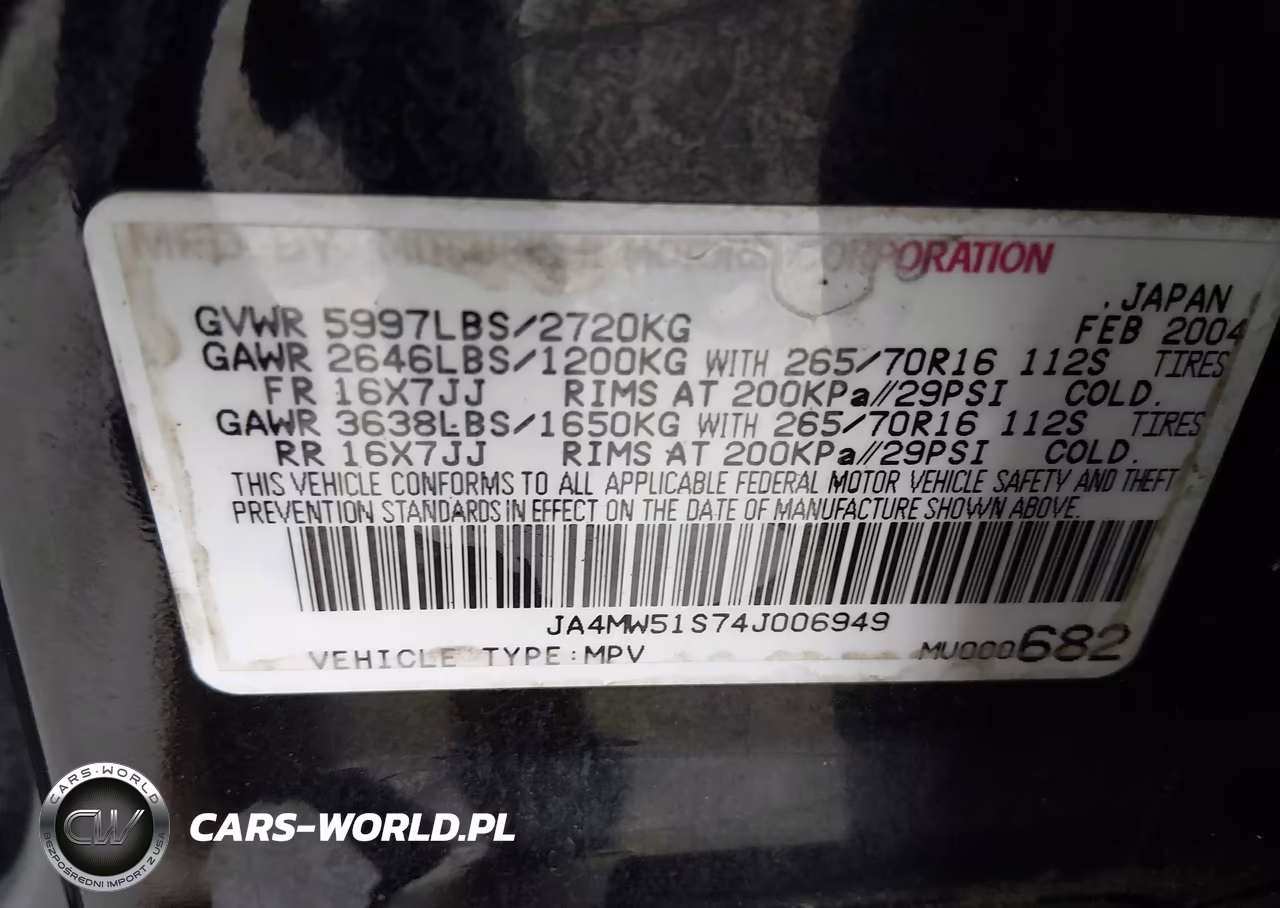 2004 Mitsubishi Montero Xls VIN:JA4MW51S74J006949 - 9