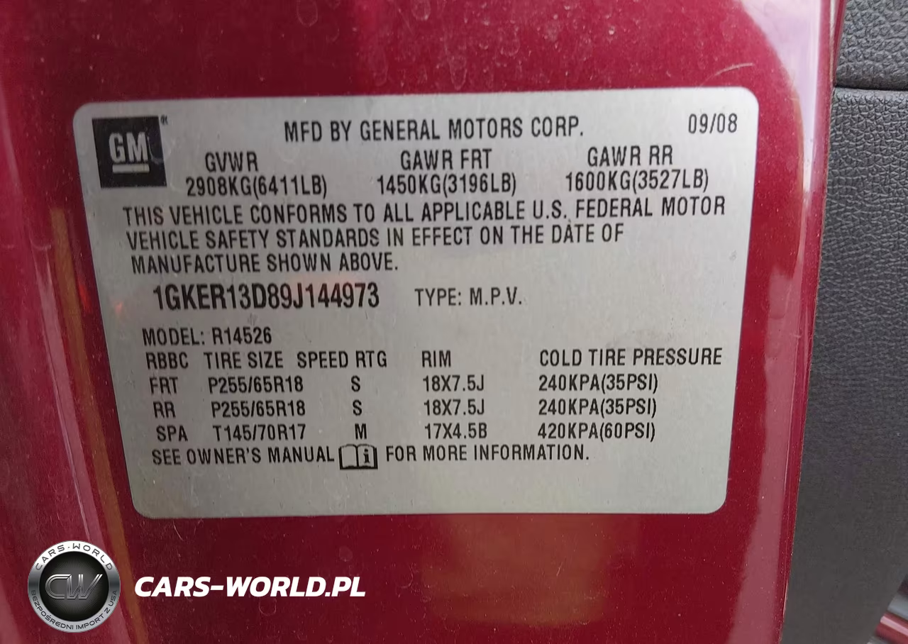 2009 GMC Acadia Sle-1 VIN:1GKER13D89J144973 - 9