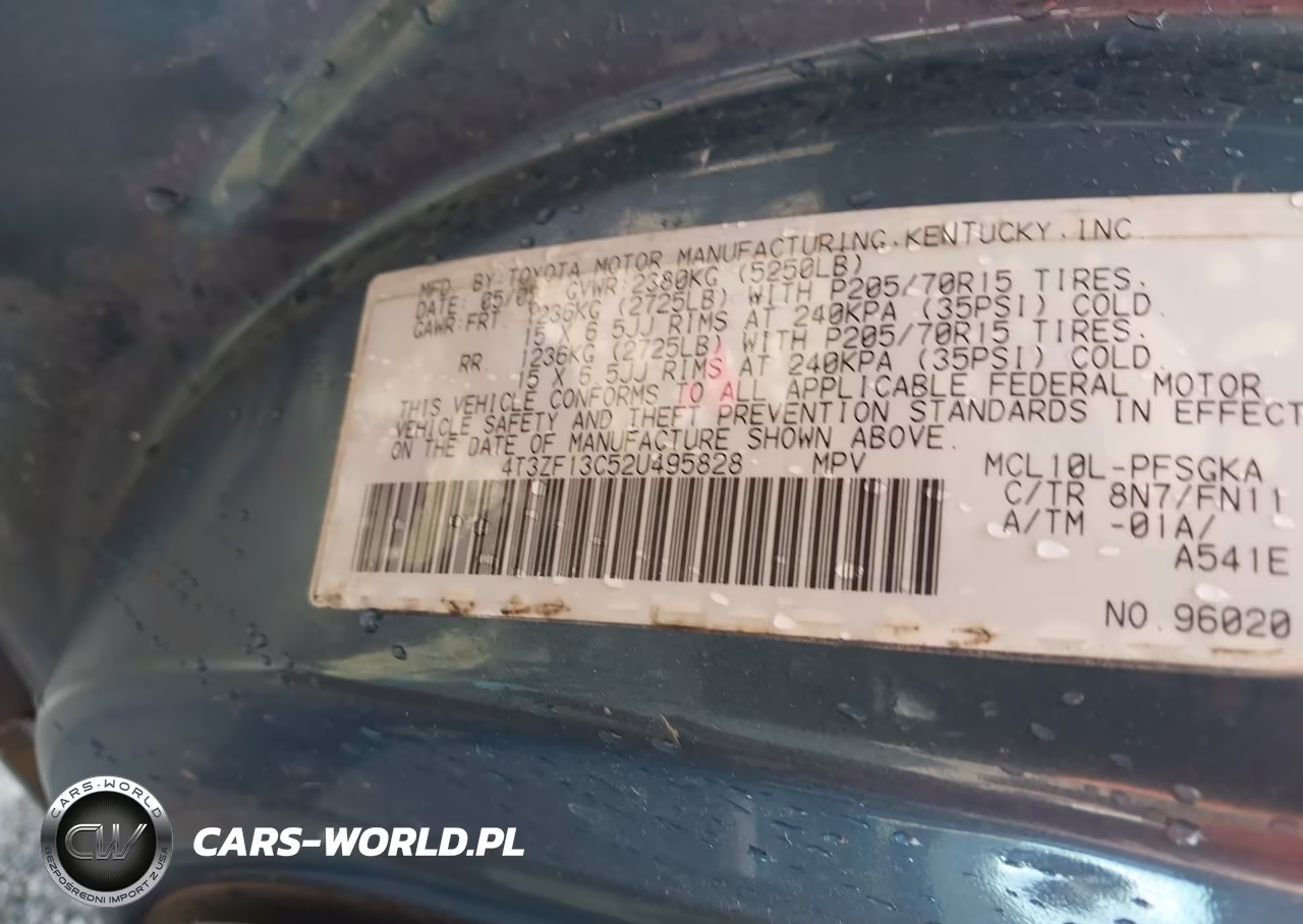 2002 Toyota Sienna Le VIN:4T3ZF13C52U495828 - 9
