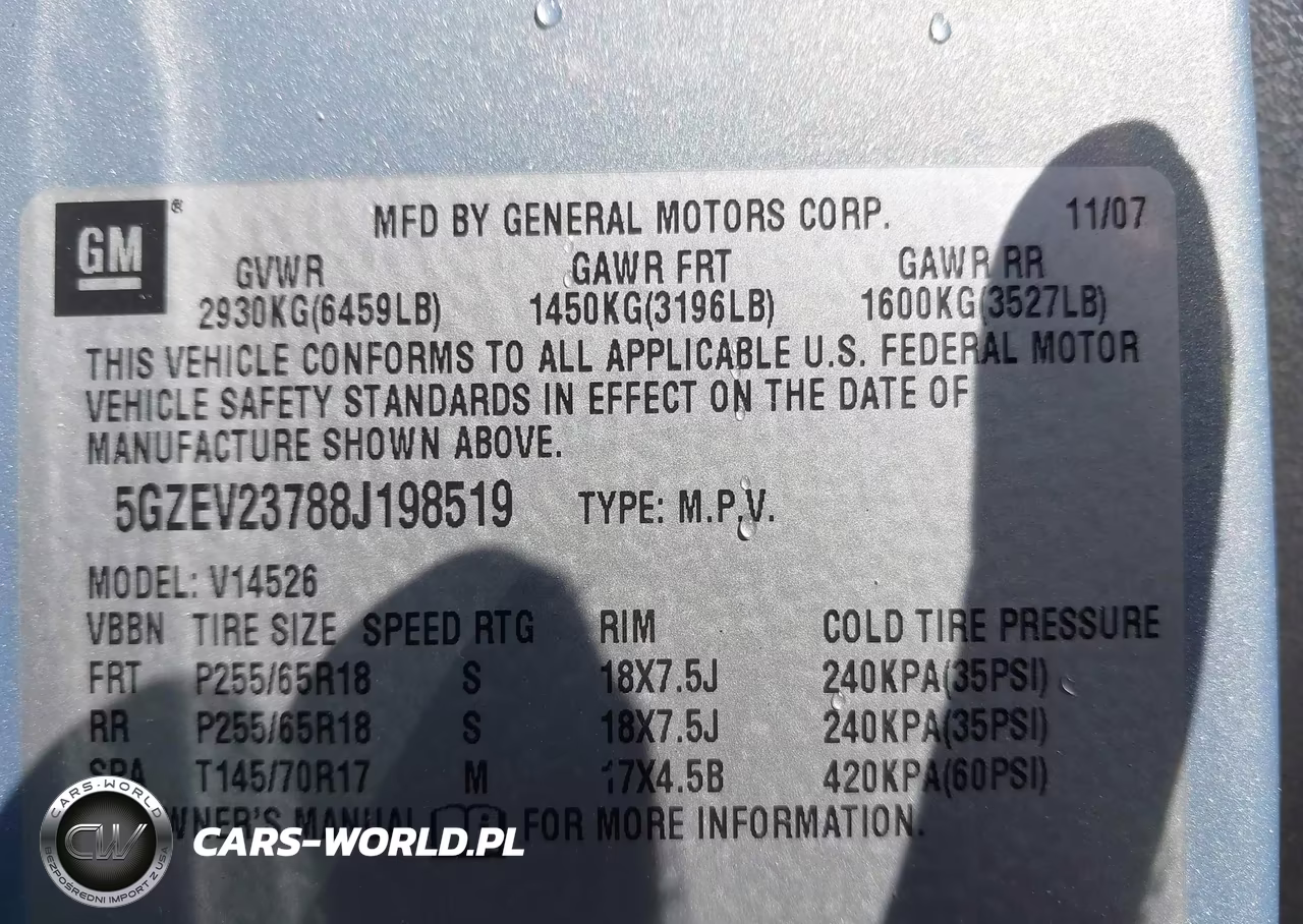 2008 Saturn Outlook Xr VIN:5GZEV23788J198519 - 9
