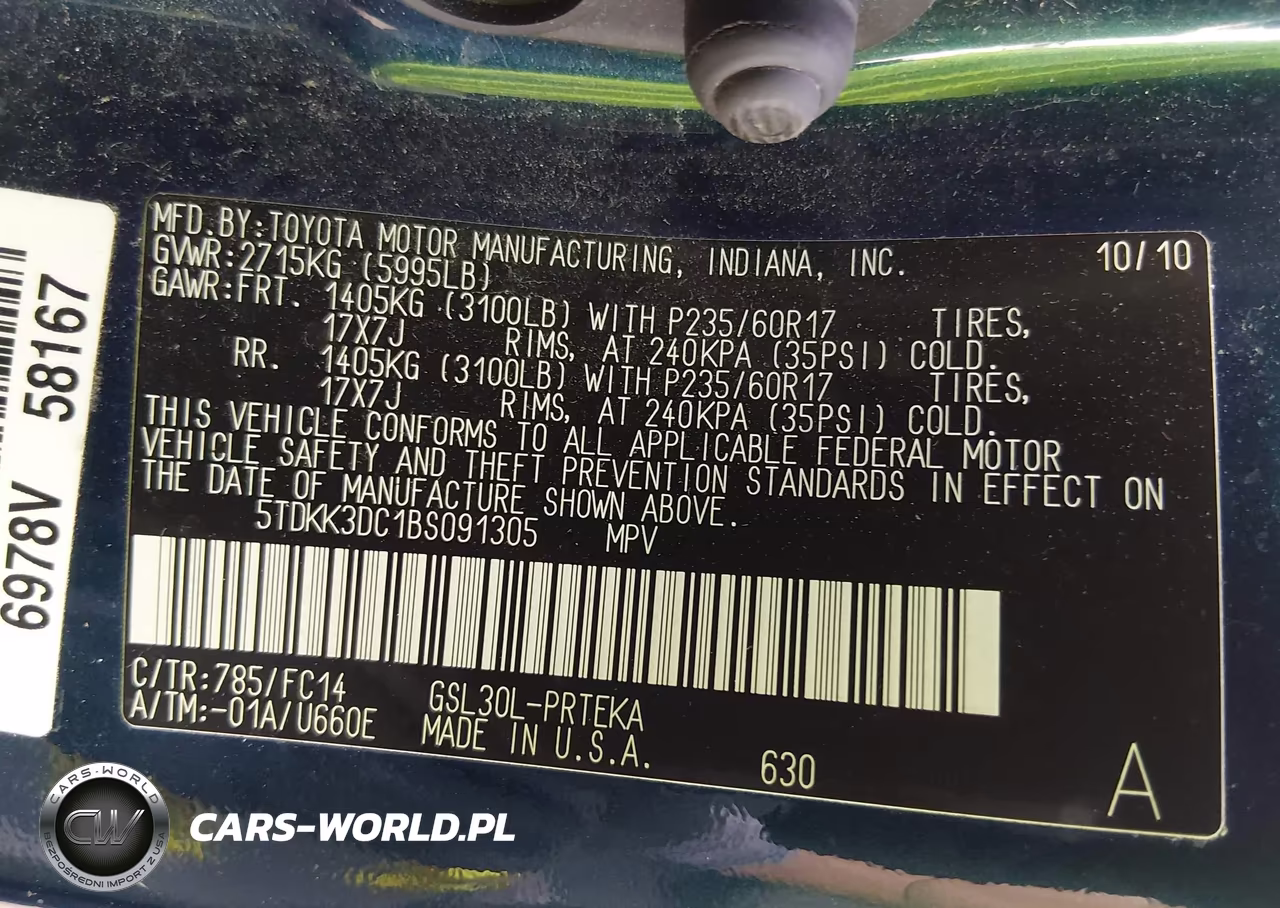 2011 Toyota Sienna Le V6 VIN:5TDKK3DC1BS091305 - 9