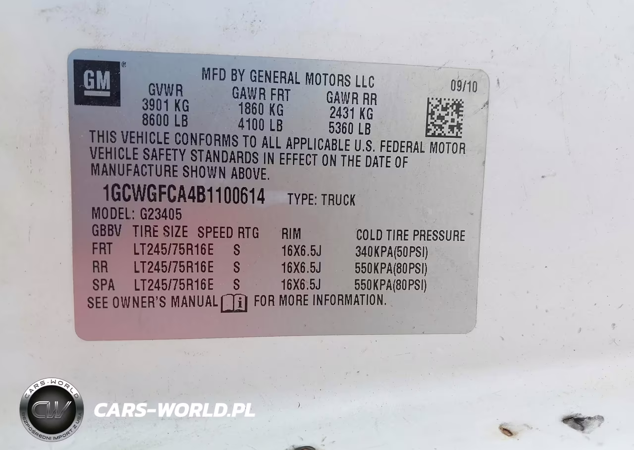 2011 Chevrolet Express 2500 Work Van VIN:1GCWGFCA4B1100614 - 9