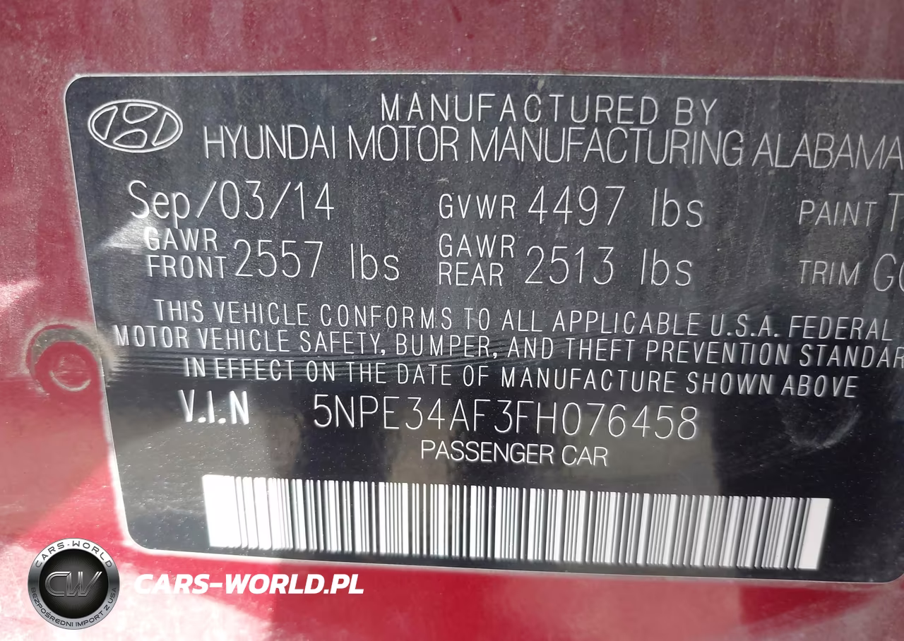 2015 Hyundai Sonata Sport VIN:5NPE34AF3FH076458 - 9