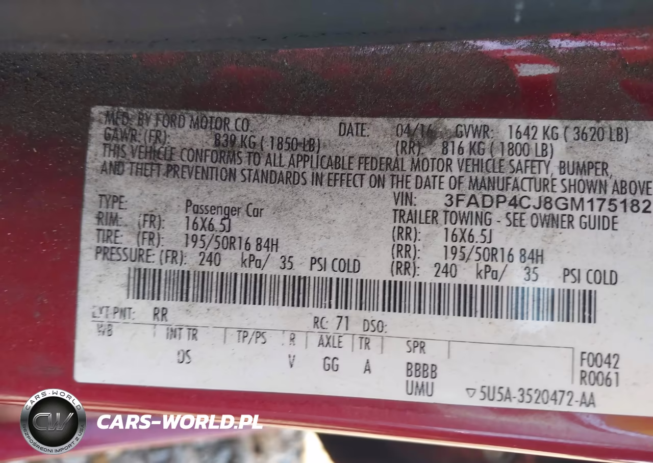 2016 Ford Fiesta Titanium VIN:3FADP4CJ8GM175182 - 9