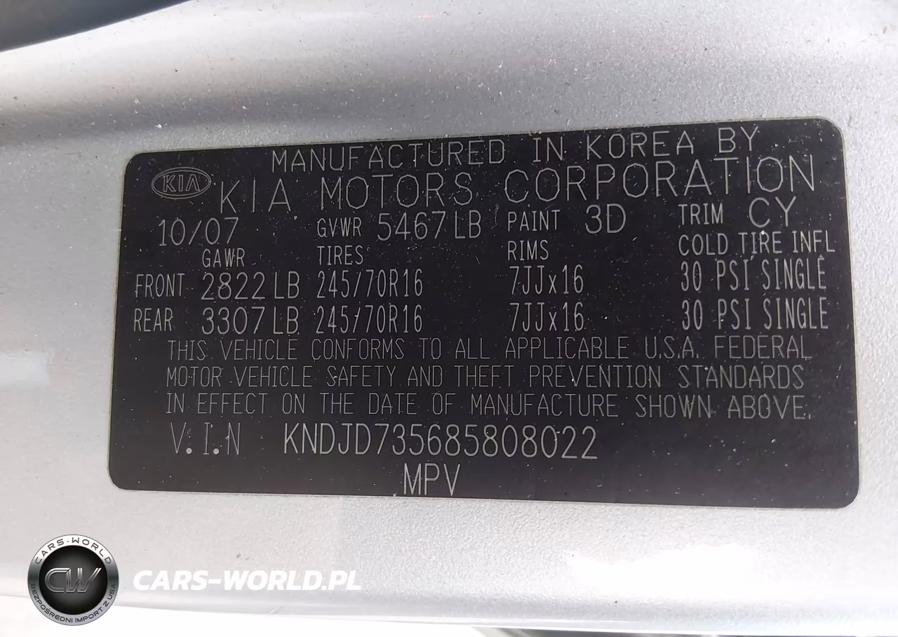 2008 Kia Sorento Lx VIN:KNDJD735685808022 - 9