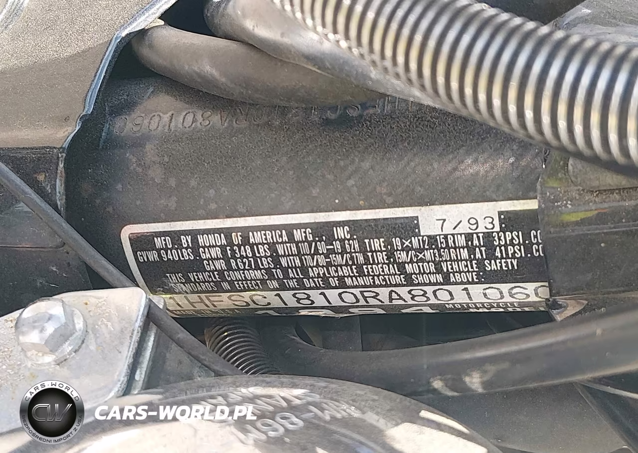1994 Honda Vt1100 C VIN:1HFSC1810RA801060 - 10