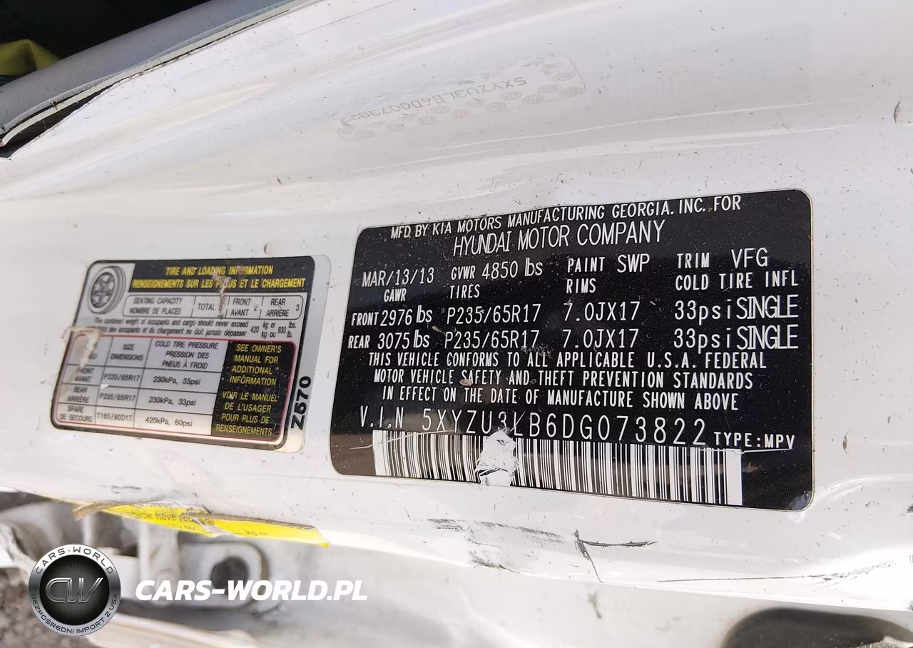 2013 Hyundai Santa Fe Sport VIN:5XYZU3LB6DG073822 - 9