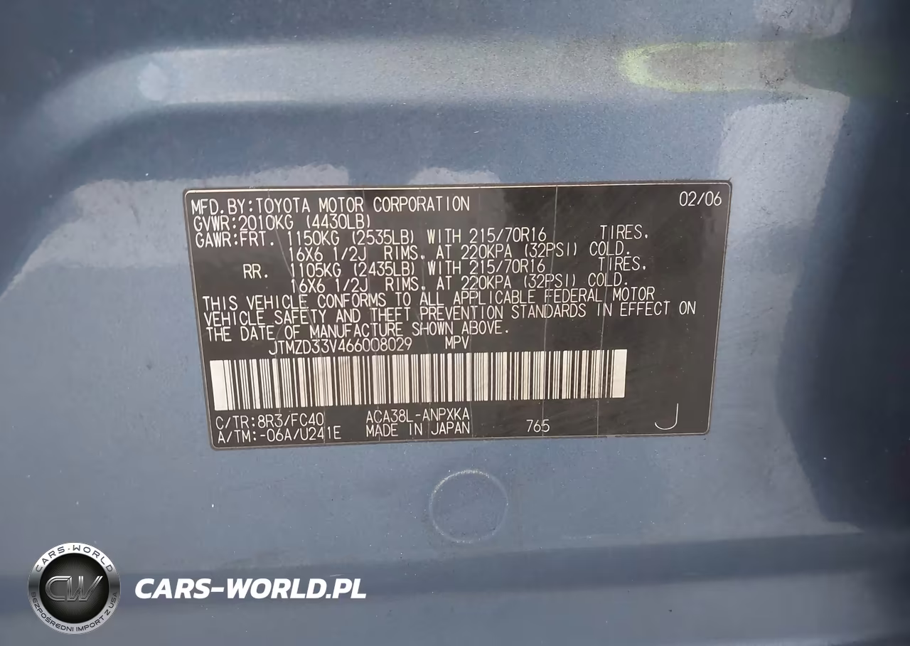 2006 Toyota Rav4 VIN:JTMZD33V466008029 - 9