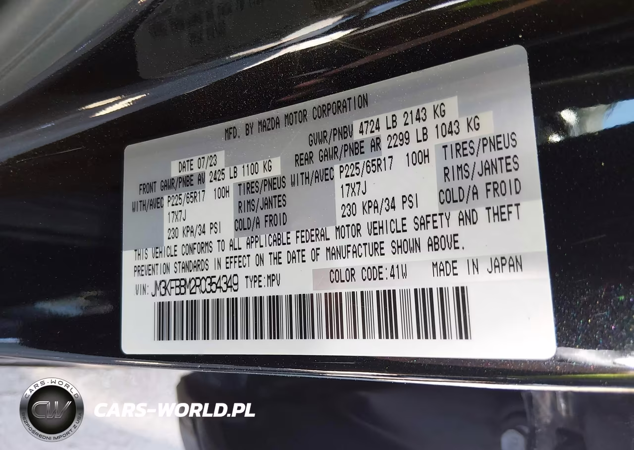 2024 Mazda Cx-5 2.5 S Select VIN:JM3KFBBM2R0354349 - 9