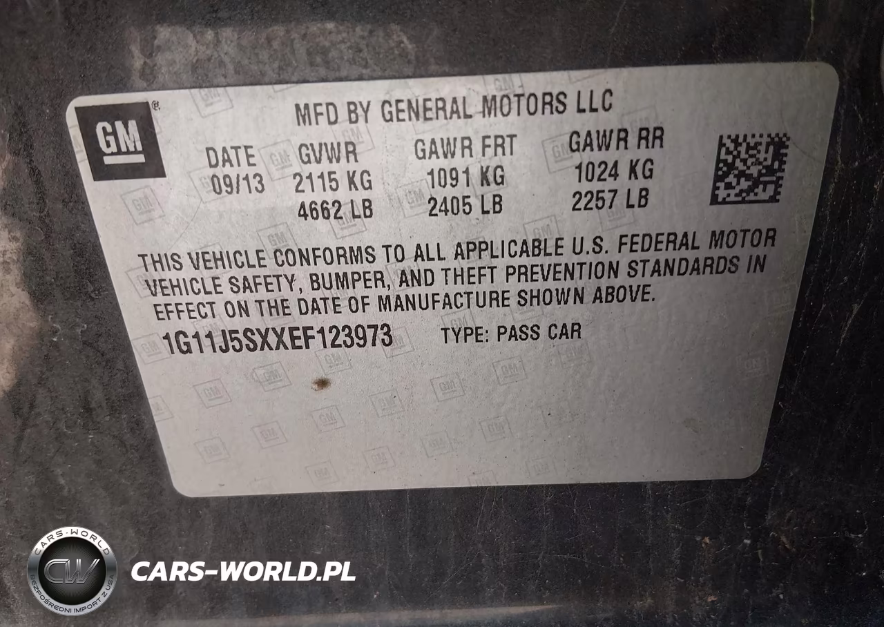 2014 Chevrolet Malibu 2Lz VIN:1G11J5SXXEF123973 - 9