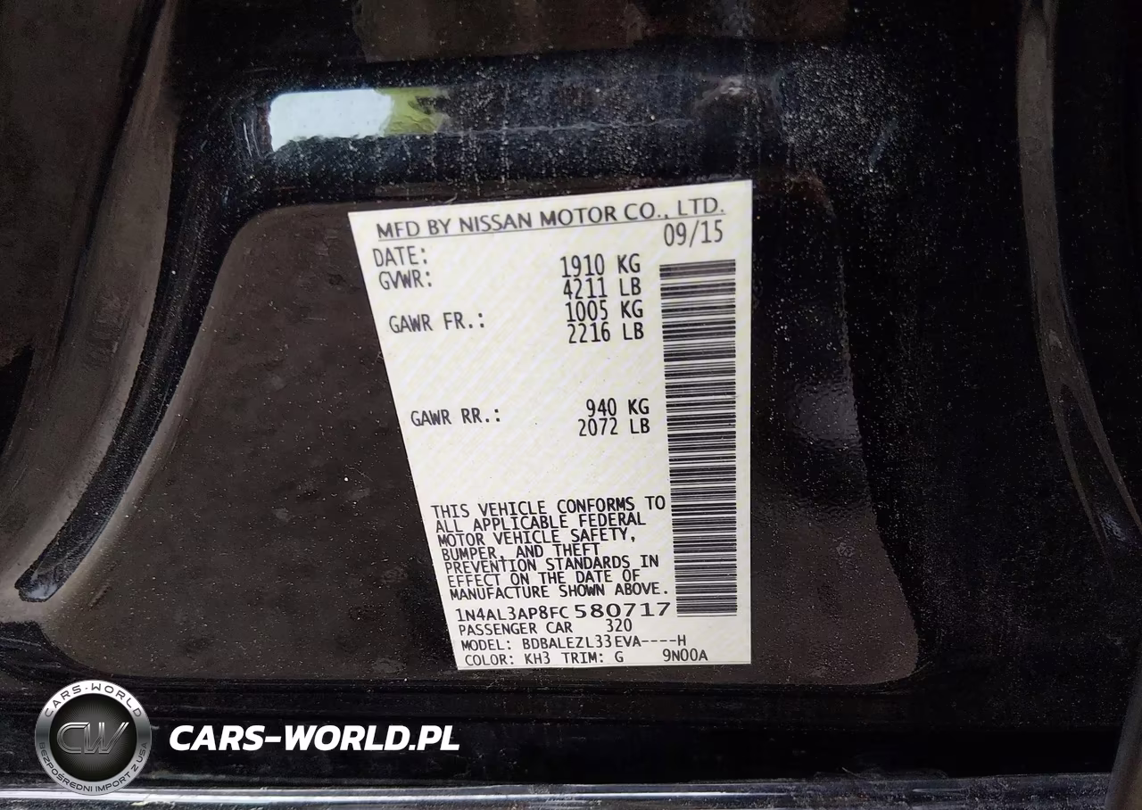 2015 Nissan Altima 2.5 S VIN:1N4AL3AP8FC580717 - 9