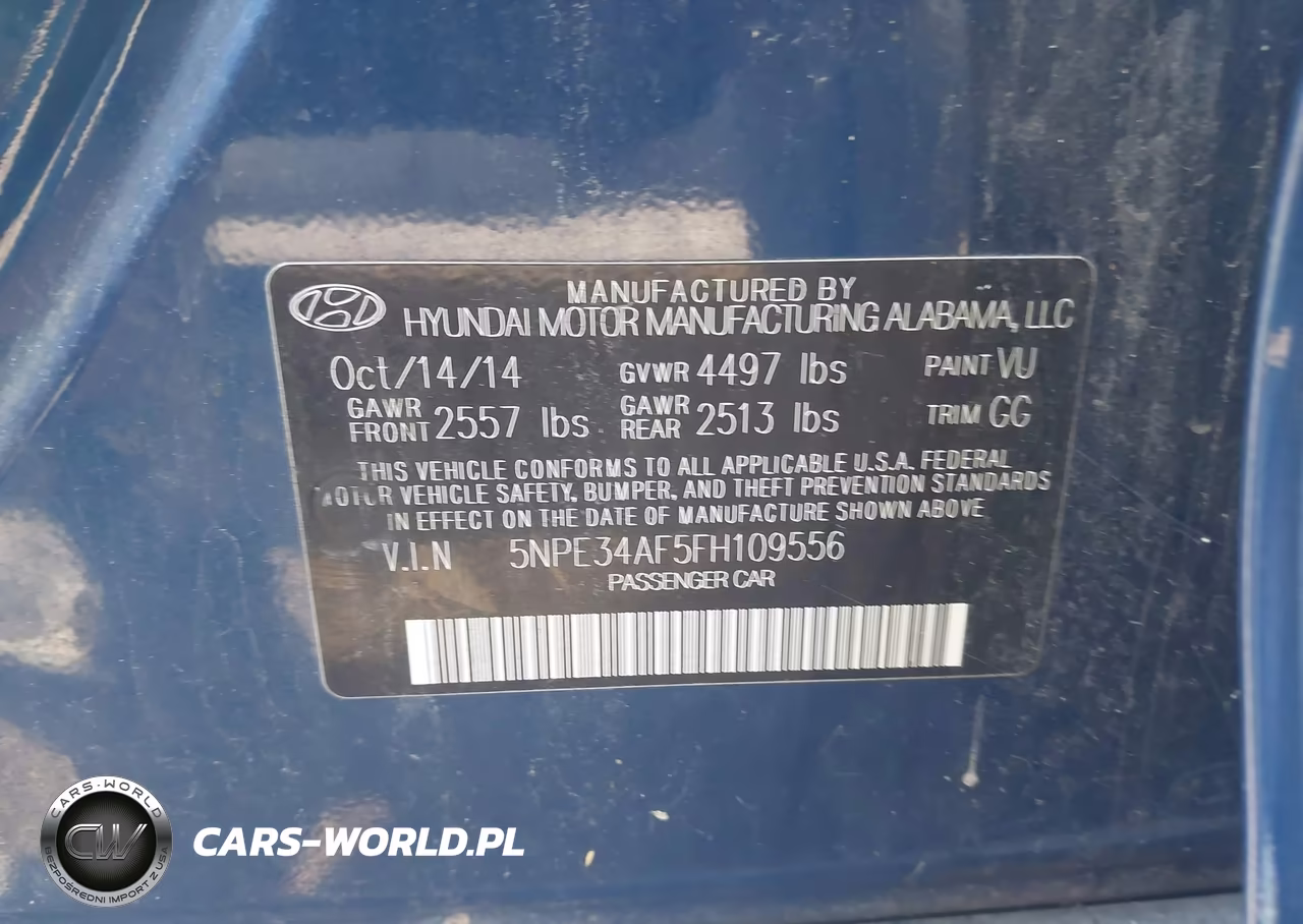 2015 Hyundai Sonata Sport VIN:5NPE34AF5FH109556 - 9
