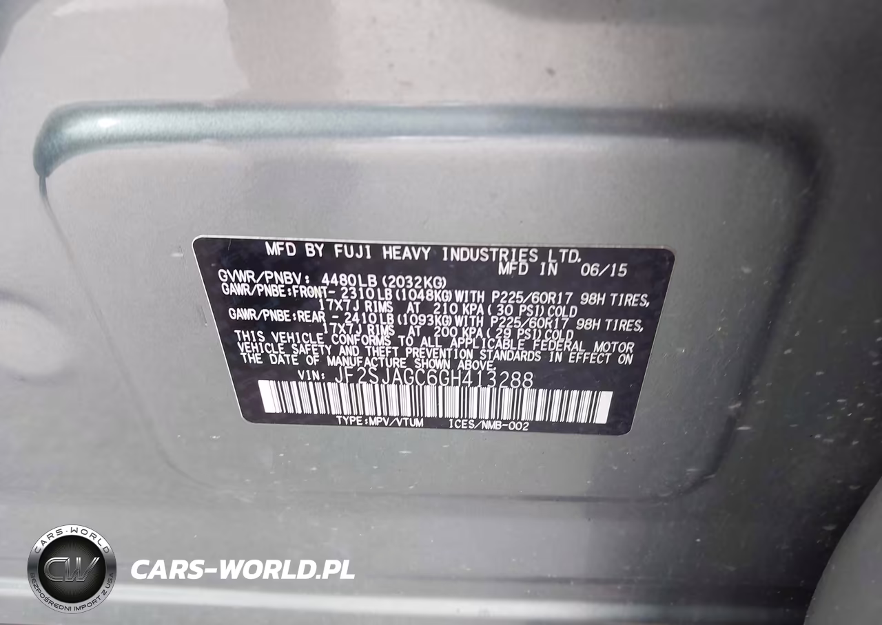 2016 Subaru Forester 2.5I Premium VIN:JF2SJAGC6GH413288 - 9